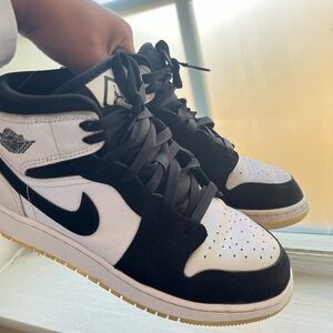 Black and White Womens Jordan 1 Sneakers size 7